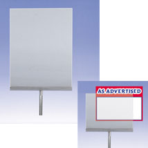 Acrylic Sign Holders For 3/8 In. Threaded Stem