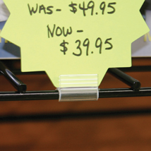 Clip-on Sign Holder for Gridwall and Metal Wire Racks