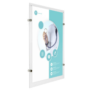 11 x 17 Wall Mounted Acrylic Standoffs Sign Holder