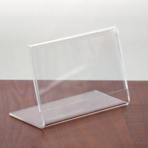 Acrylic Slanted Sign Holder – 5 in. W x 3 in. H
