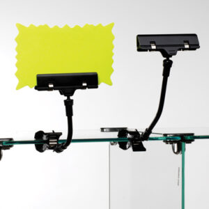 Sign Holder With Flexible Stem And Clamp
